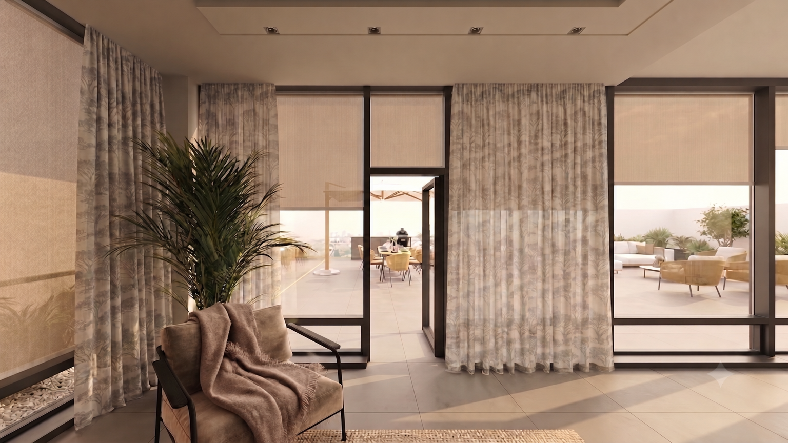 De magie van het kleurfilter aan je raam: Zo beïnvloedt een outdoorscreen je interieur