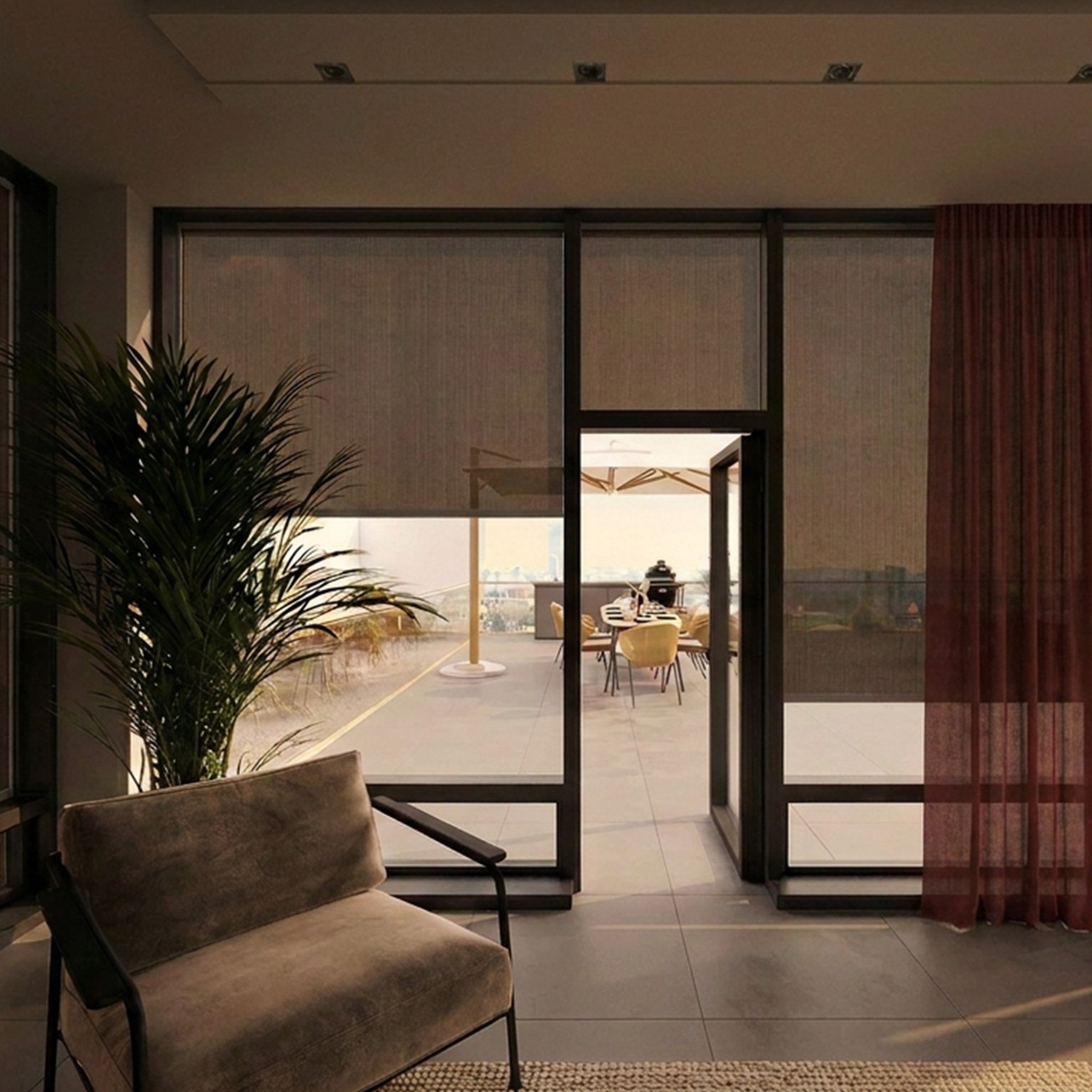 De magie van het kleurfilter aan je raam: Zo beïnvloedt een outdoorscreen je interieur